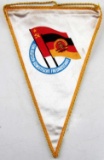 USSR SOVIET & EAST GERMAN SILK PENNANT FLAG