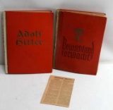 WWII GERMAN CIGARETTE CARD BOOK LOT OF 2