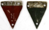 WWII GERMAN CONCENTRATION CAMP TAG LOT OF 2