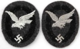 PAIR OF GERMAN WWII OFFICERS LUFTWAFFE PATCHES