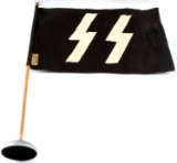 WWII GERMAN THIRD REICH WAFFEN SS DESK BANNER FLAG