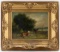 ANDREW MILLROSE LANDSCAPE PAINTING COWS PASTURE