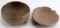 2 SMALL BROWN ARKANSAS LATE CADDO BOWL VESSELS