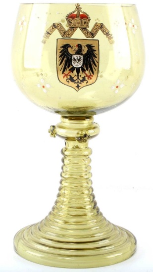 IMPERIAL GERMAN PRUSSIAN EAGLE CRYSTAL CHALICE