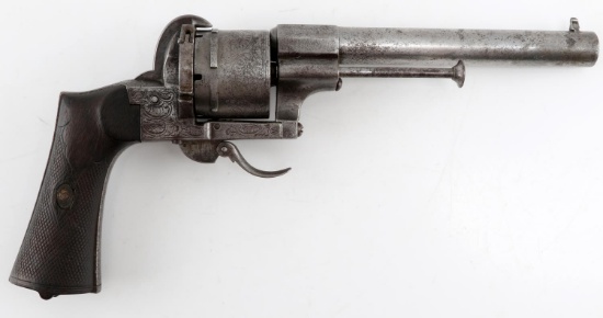 ENGRAVED LEFAUCHEUX PINFIRE M1858 REVLOVER