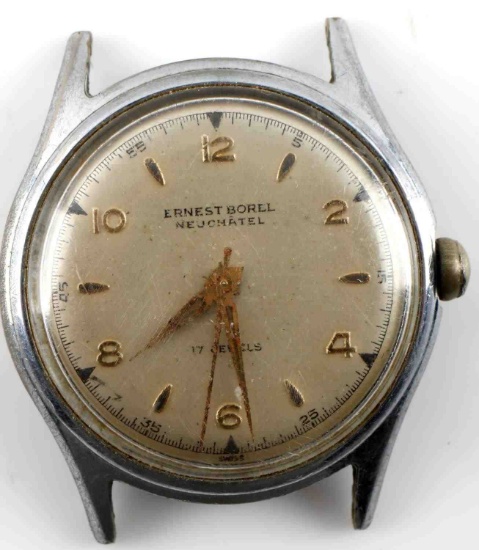 ANTIQUE SWISS AUTOMATIC ERNEST BOREL MENS WATCH