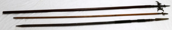 LOT OF TWO PIKES AND ONE SPEAR VARYING LENGTHS
