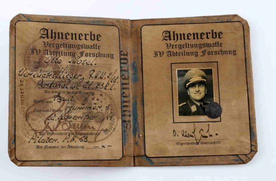 WWII THIRD REICH GERMAN AHNENERBE ID BOOKLET