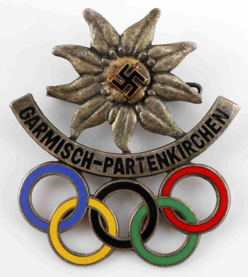 WWII WINTER OLYMPICS BADGE GARMISCH PARTENKIRCHEN