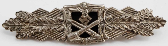 WWII GERMAN THIRD REICH CLOSE COMBAT CLASP SILVER