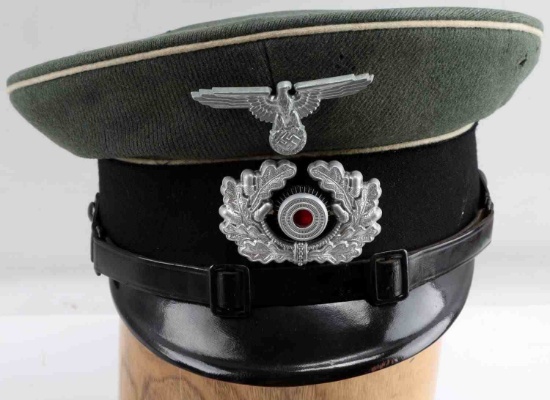GERMAN WWII THIRD REICH OFFICER VISOR CAP