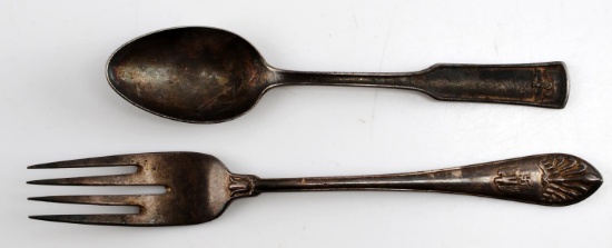 THIRD REICH WWII RIBBENTROP FORK REICHSADLER SPOON