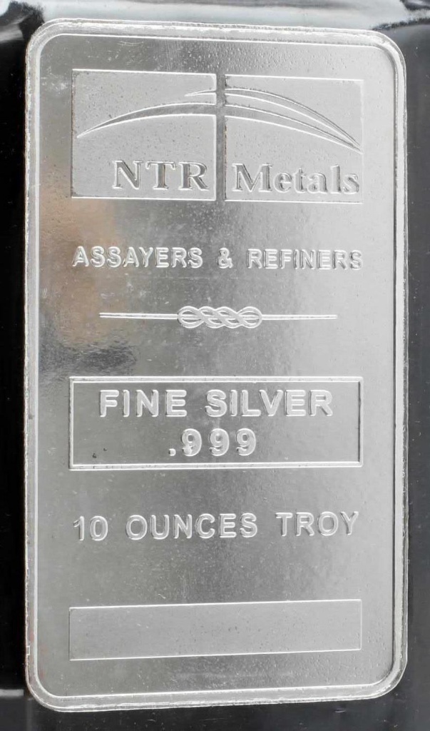 NTR SILVER BULLION 10 OUNCE TROY .999 FINE BAR