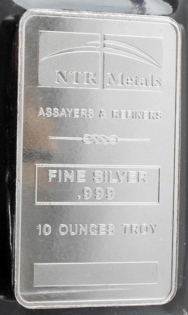 NTR SILVER BULLION 10 OUNCE TROY .999 FINE BAR