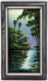 ROBERT LEWIS HIGHWAYMAN FLORIDA WATERSCAP PAINTING