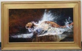 DHARBINDER S BAMRAH WILDLIFE PAINTING COUGAR