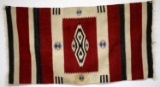 NAVAJO WEAVING SADDLE BLANKET 42 BY 22 INCHES