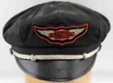 VINTAGE BROWN BILLED HARLEY-DAVIDSON CAPTAINS HAT