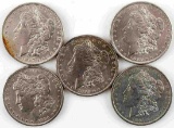 5 MORGAN SILVER DOLLAR BU UNCIRCULATED COIN LOT