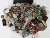 14.5 POUND LOT OF UNSEARCHED COSTUME JEWELRY