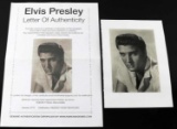 AUTOGRAPHED BLACK AND WHITE PHOTO ELVIS PRESLEY