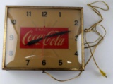 SWIHART COCA COLA LIGHT UP ADVERTISING CLOCK 1960S