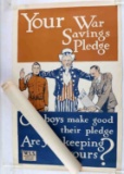 WWI LOT WAR SAVINGS STAMPS ORIGINAL POSTERS