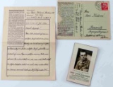 FRENCH POLITICAL PRISONER DEATH CARD DACHAU