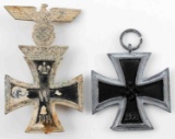 WWI WWII GERMAN THIRD REICH IRON CROSS LOT OF TWO