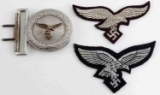 WWII GERMAN LUFTWAFFE BUCKLE AND BREAST EAGLE LOT