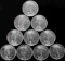 1923 P PEACE SILVER DOLLAR COIN LOT OF 10 BU GRADE