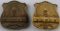 PAIR OF ANTIQUE D.C METROPOLITAN POLICE BADGES