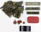 LARGE LOT OF MILITARY PATCHES FIRST AID KIT & MORE