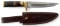 HANDCRAFTED CUSTOM KNIFE STAG & WOOD GRIP BRASS