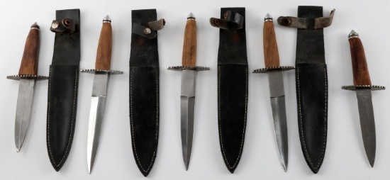 LOT OF 5 PAKISTANI DAGGERS WITH 4 LEATHER SHEATHS