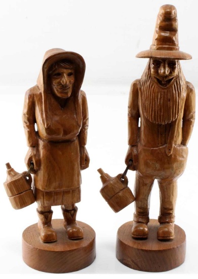 FOLK ART TENNESSEE HILLBILLY HUSBAND & WIFE SIGNED