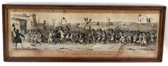 NEW AMSTERDAM FRAMED WILLIAM HEATH 1850 DRAWING