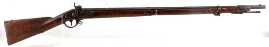 ANTIQUE PERCUSSION RIFLE NO MAKER .55 CALIBER