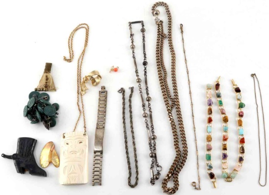JEWELERS LOT OF ASSORTED BEADS CHAINS AND MORE