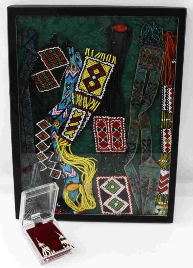 BEADED NATIVE AMERICAN NECKLACES & EARRINGS