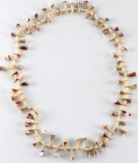 24 INCH HANDMADE PUKA  AND SHELL BEAD NECKLACE