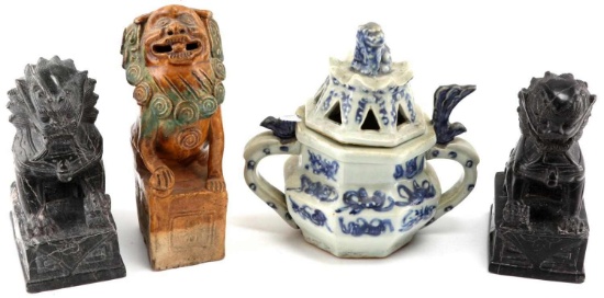 FOO DOG LION LOT OF 4 DIFFERENT