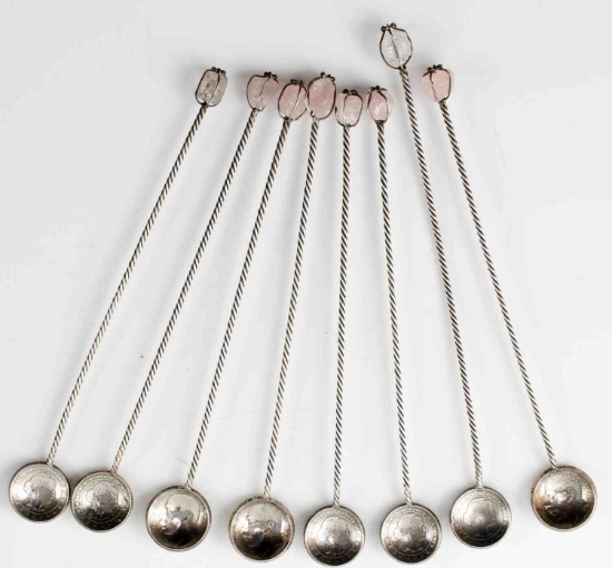 EIGHT REPUBLICA DOS ESTADOS BRASIL COIN SPOONS