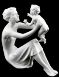 KAISER BISQUE PORCELAIN FIGURE MOTHER AND CHILD
