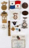 GROUP OF 15 NON MILITARY PINS MEDALS BADGES ETC