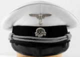 GERMAN WWII ALLGEMEINE SS OFFICER VISOR HAT