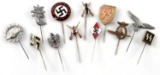 WWII GERMAN THIRD REICH STICKPIN LOT OF TWELVE