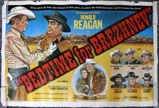 RONALD REAGAN BEDTIME FOR BREZHNEV POSTER