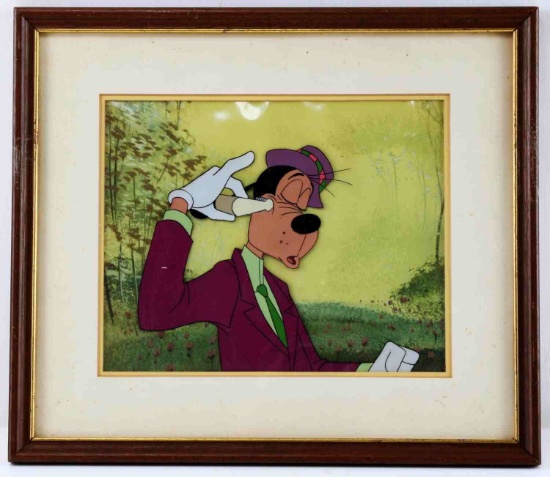 DISNEY GOOFY HAND PAINTED CELLULOID DRAWING