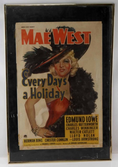 MAE WEST EVERY DAY A HOLIDAY ORIGINAL MOVIE POSTER